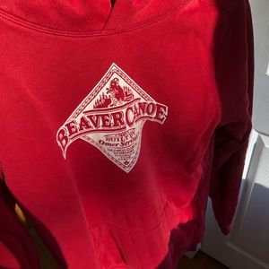 KIDS UNISEX RED BEAVER CANOE SWEATSHIRT